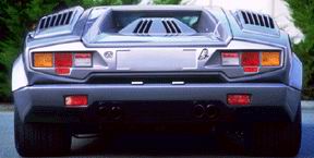 Lamborghini Countach 25th Anniversary. Вид сзади